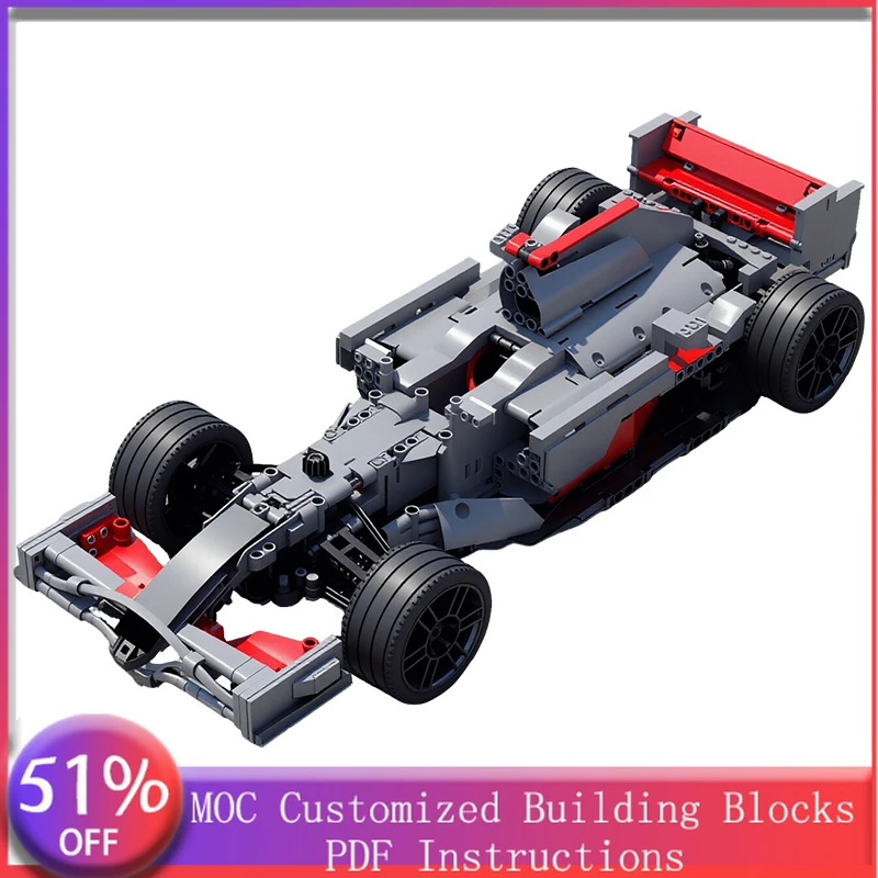 

1522 PCS Racing 1:10 scale simulated V8 engine MOC Customize Modular Building Block Technology Brick DIY Boys Toy Birthday Gift