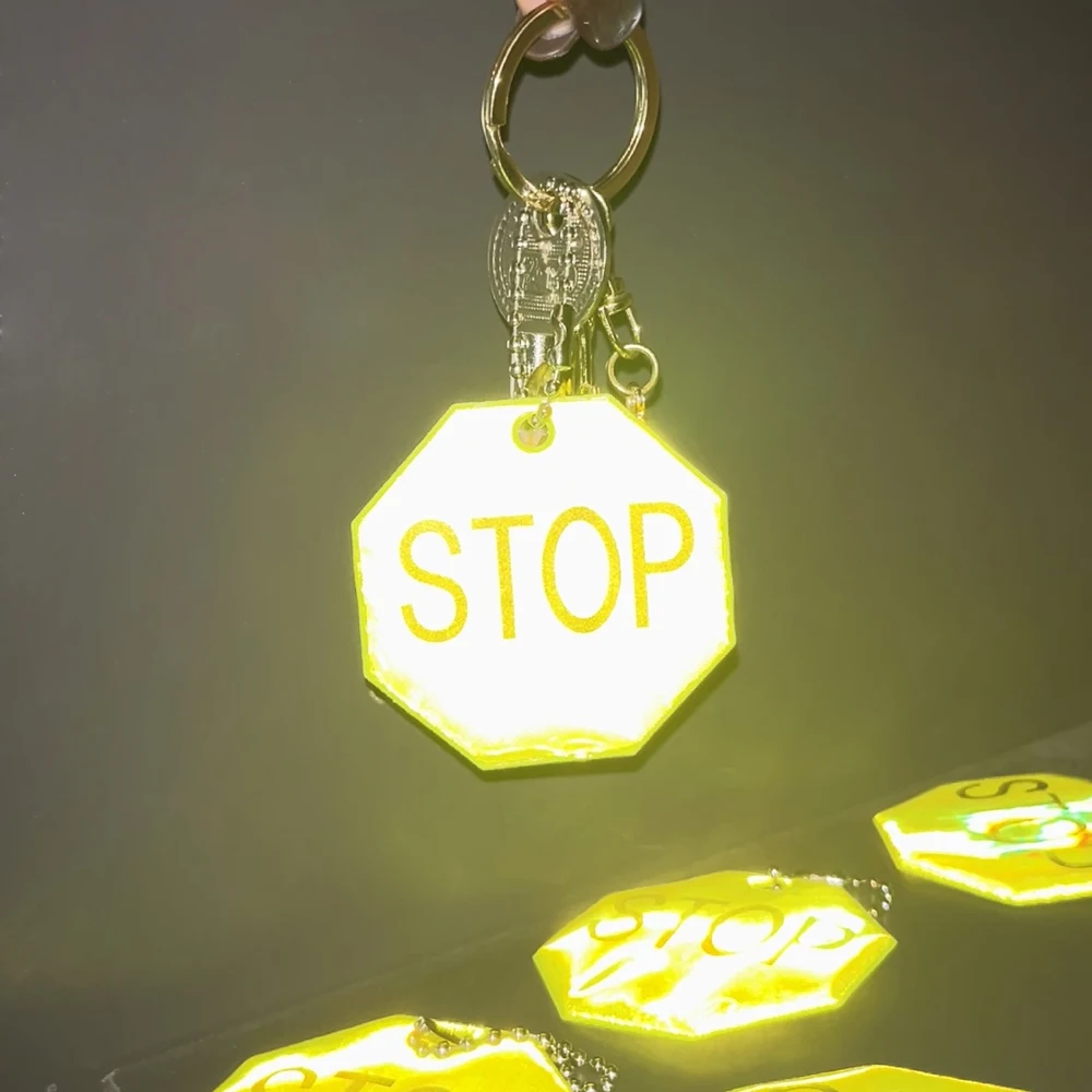 10 قطع الإبداعية وقف إلكتروني المفاتيح عاكس تحذير قلادة ليلة السفر دراجة حقيبة قلادة الملحقات #4