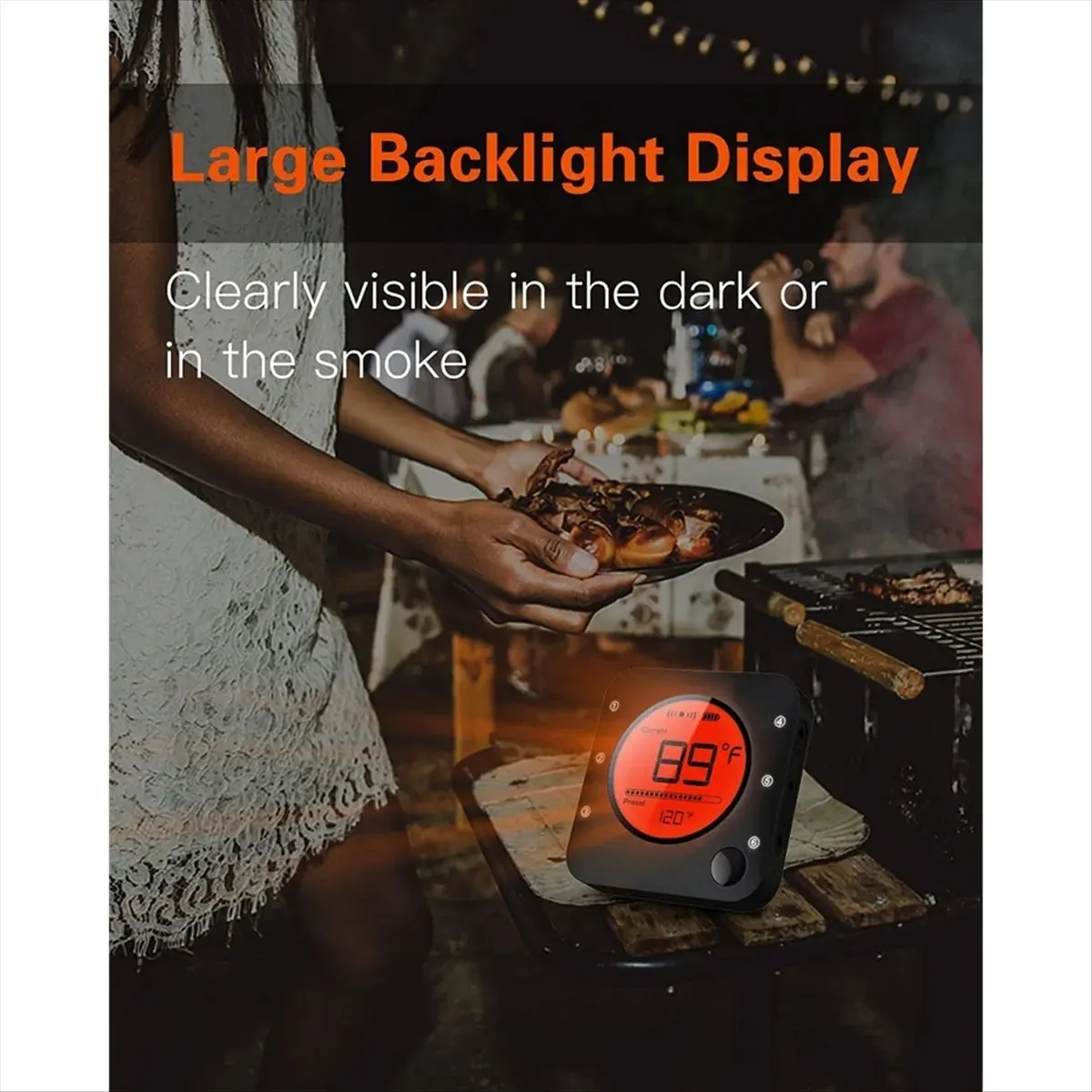 

AT54 Bluetooth термометр для мяса и еды, беспроводной цифровой гриль, кухонный термометр с 4 зондами для барбекю, курильщика, духовки, приготовления пищи