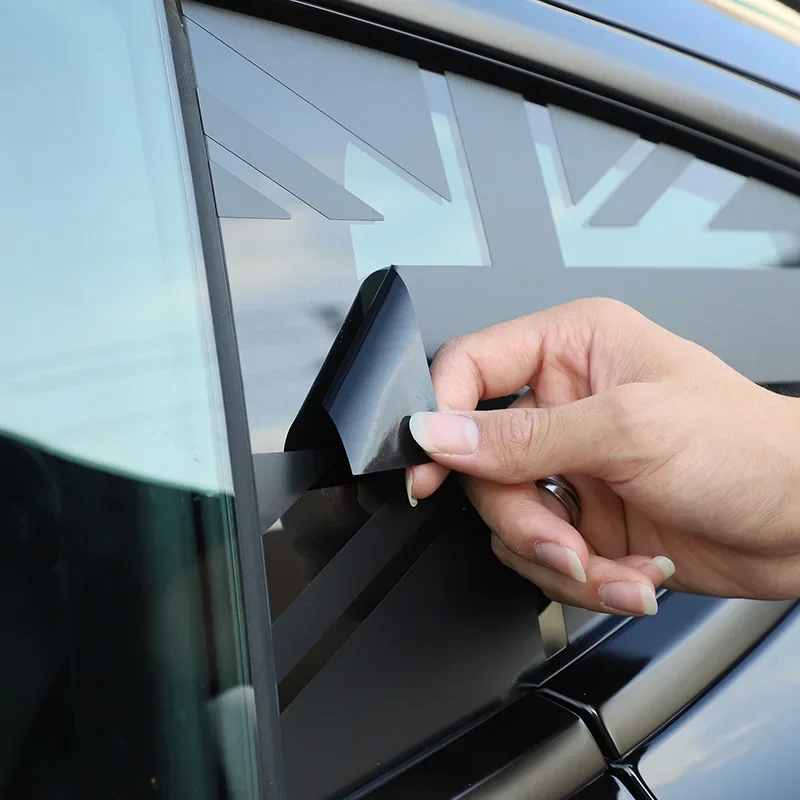 For Tesla Model 3 2023+ PVC Car Triangle Glass Decorative Stickers Modification Film Exterior Molding Accessories