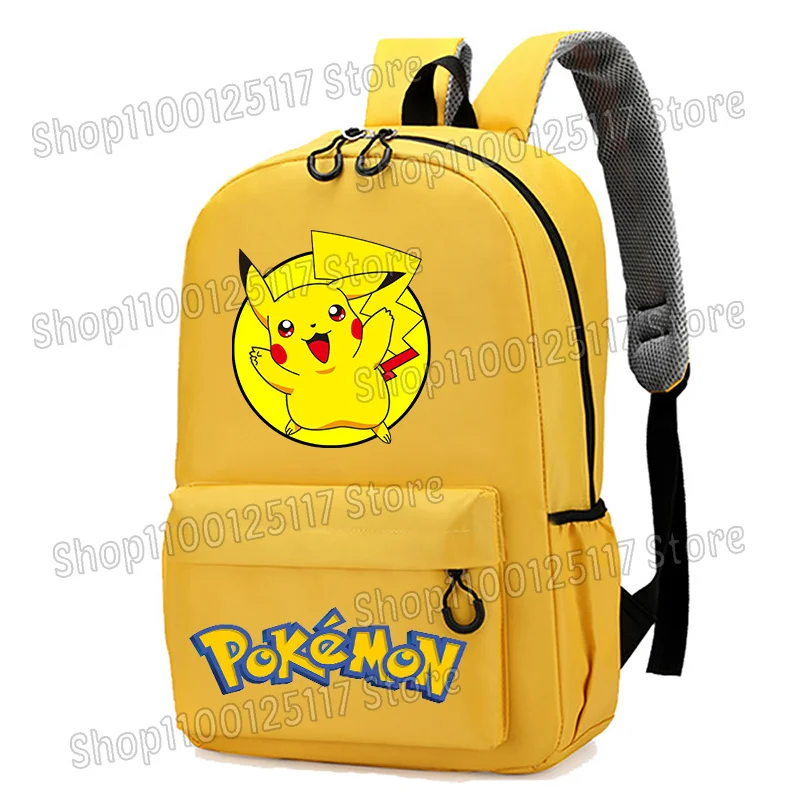 حقيبة ظهر بوكيمون بطباعة الرسوم المتحركة حقيبة مدرسية مستلزمات الطلاب حقيبة كتب ذات سعة كبيرة حقيبة ظهر ملونة لطيفة محمولة هدية للأولاد والبنات #5