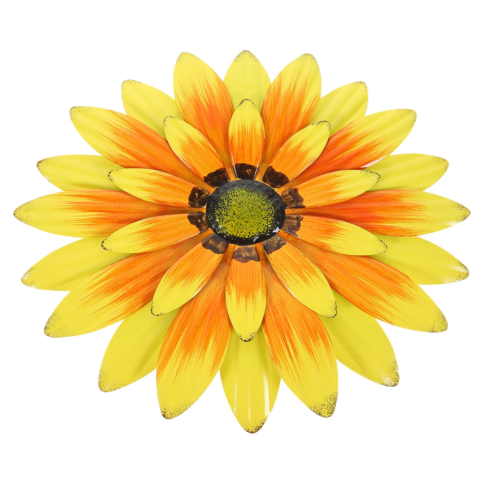 

1Pcs Decorative Iron Flower Yellow Wall Hanging Decor Imitation Flower Pendant Home Ornament Creative Wall Adornment