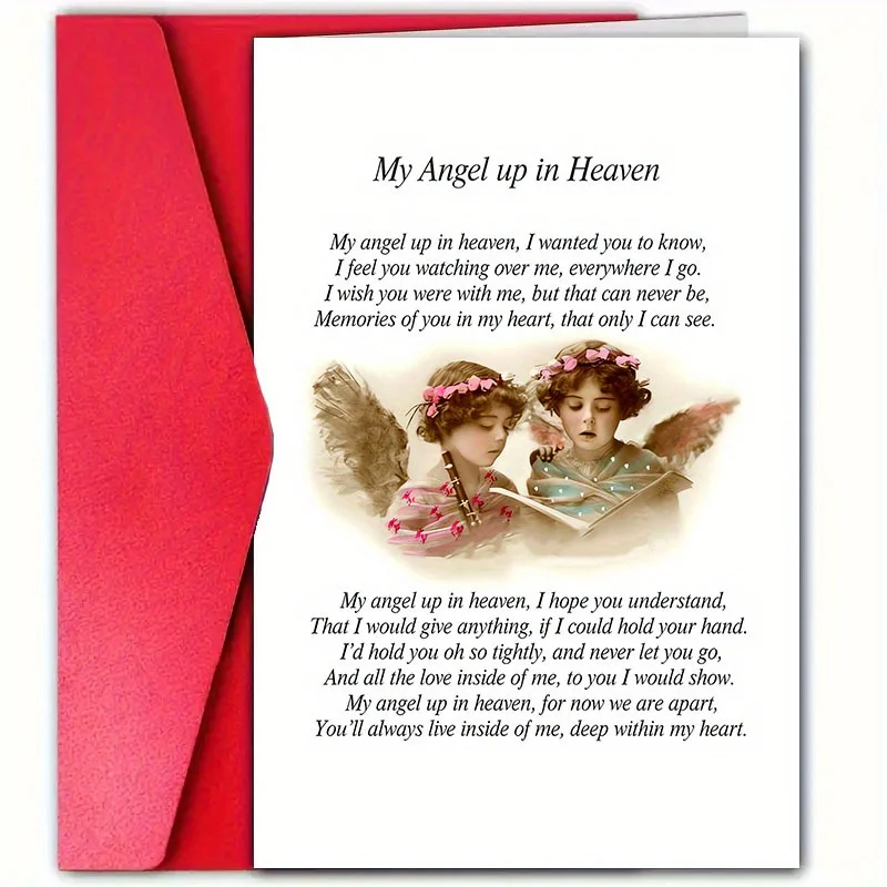 A unique commemorative greeting card for a father, mother, son, daughter or brother to express that they will always be in my heart. A card to convey thoughts, condolences and compassion