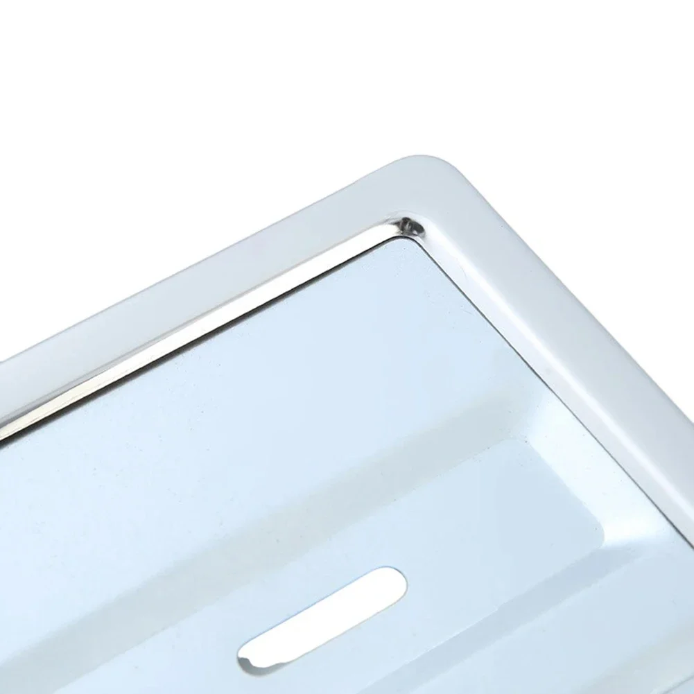 Motorcycle Customization License Plate Holder Custom Plate Frame Silver High Compatibility For Motorcycle Owners