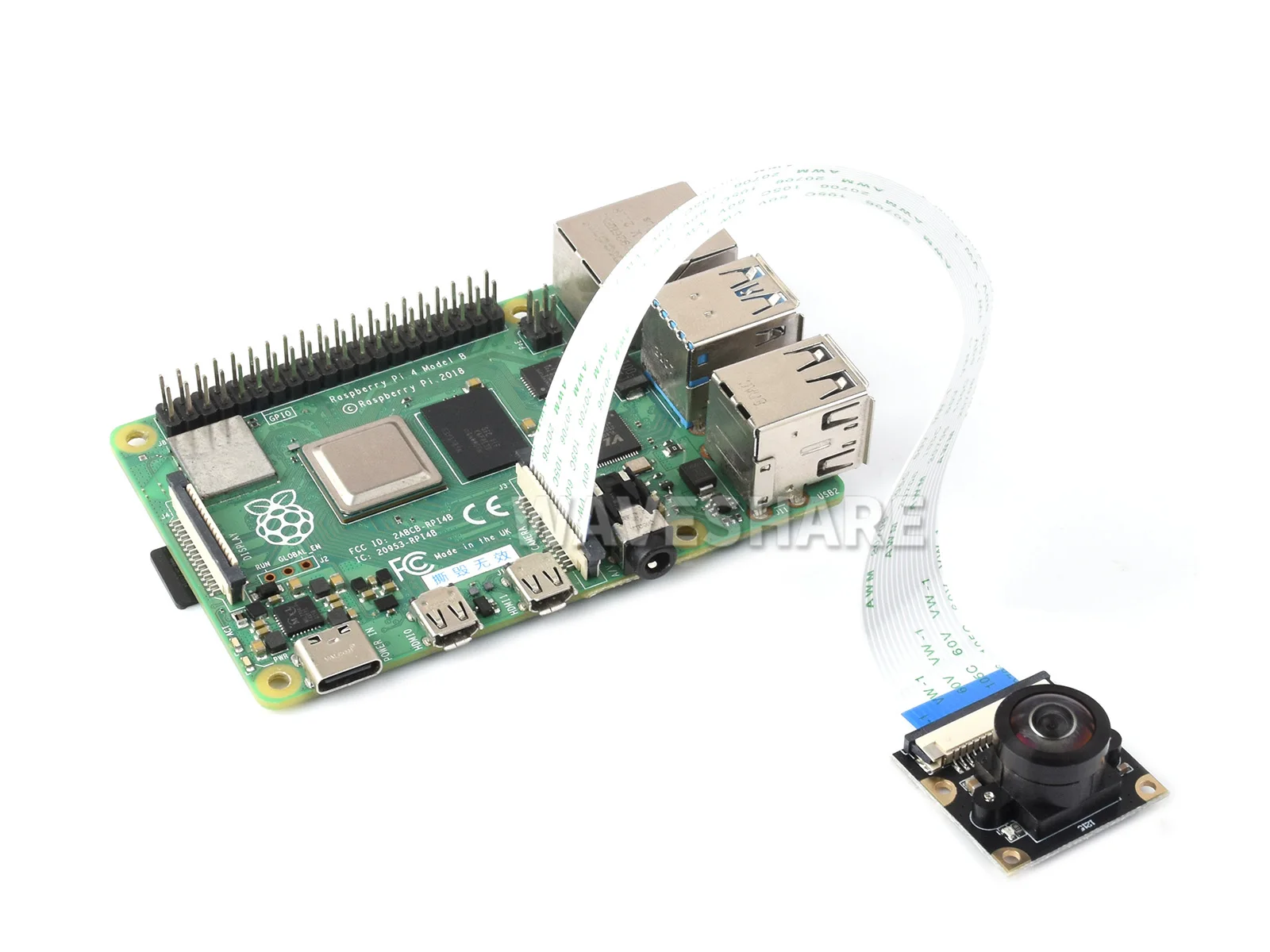 IMX219-200 Câmera, aplicável para Jetson Nano, 8 Megapixels, 200 FOV, compatível com placas Raspberry Pi e Jetson Nano Series