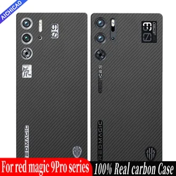 Carbon Fiber Phone Case for Nubia Red Magic 9 Pro Real Luxury Aramid Fiber Cover for Nubia Red Magic 9 Pro Plus Shell