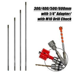Barra de extensión de broca M10Chuck, varilla de conexión de extensión de perforación de agujero profundo, soporte de extensión hexagonal de 300-600mm, soporte de conexión