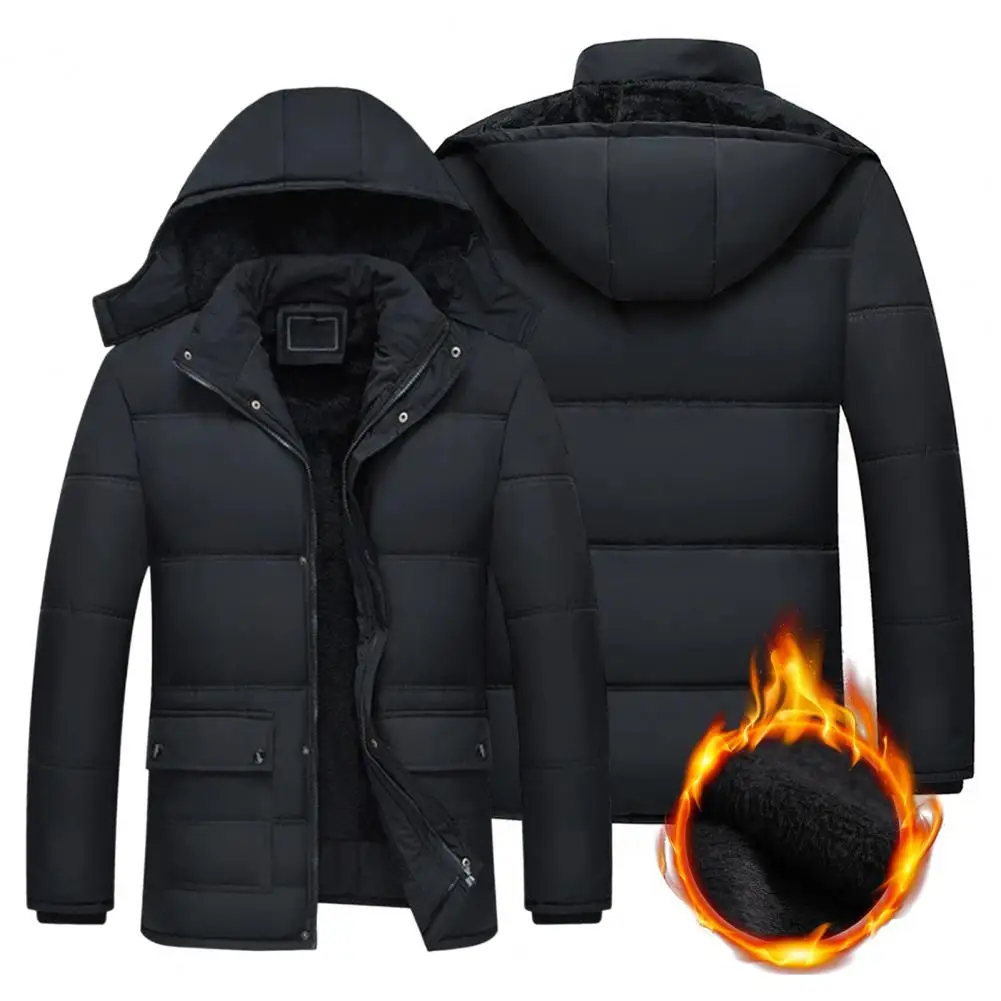 Winter Herren jacke Wolle gefüttert Stehkragen Langarm Tasche Knopf Reiß verschluss warm Business Casual Herren jacke