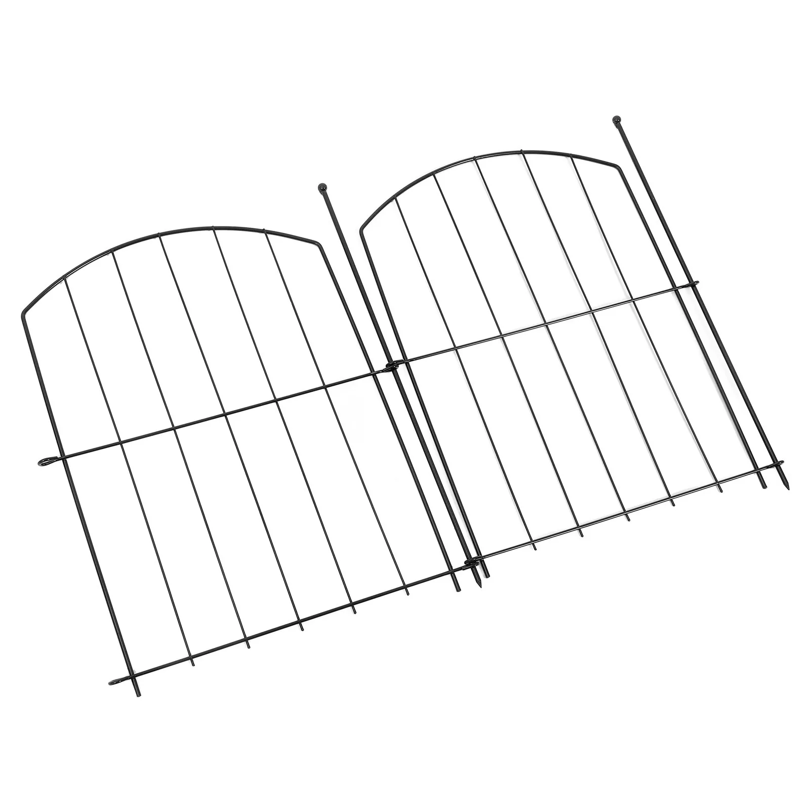 

2Pcs Iron Fencing Garden Animal Proof Fence Lawn Border Edging Yard Partition Fence Landscape Decorative Barrier