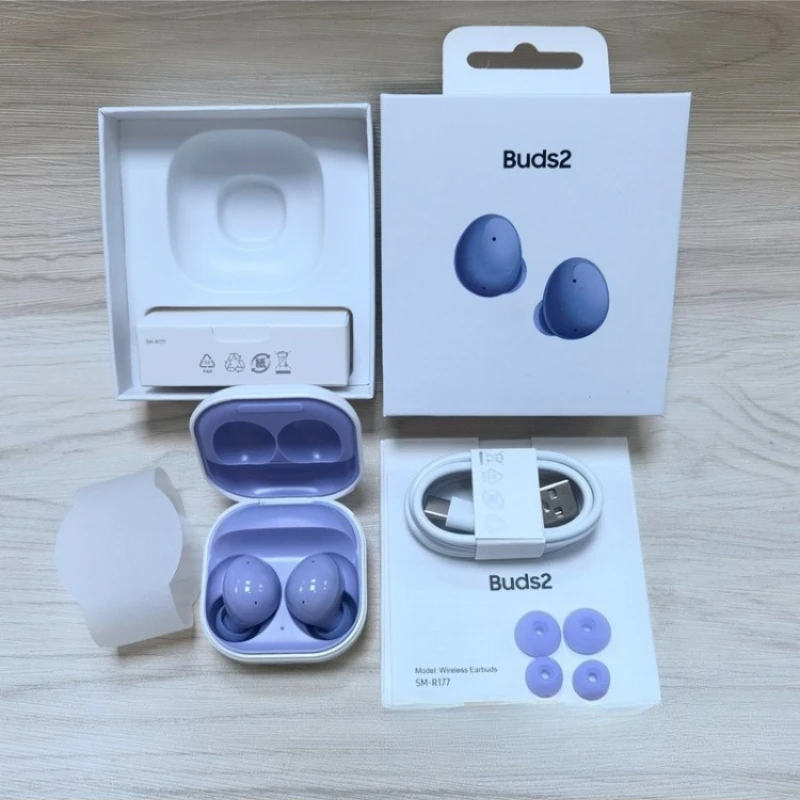 Headset Bluetooth nirkabel Buds2 R177 TWS, pengisian daya di dalam telinga, olahraga, kualitas suara tinggi, binaural, Bluetooth 5.3