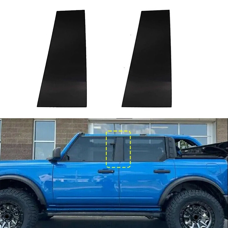 Car Pillar Posts Decoration Styling Window Molding Cover Stickers for Ford Bronco 4-Door 2021 2022 2023