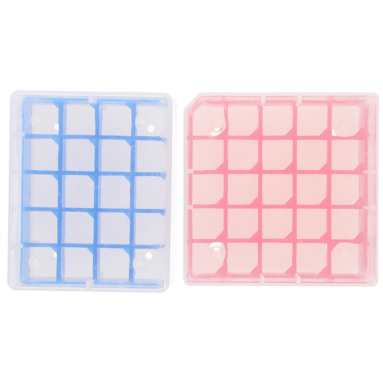 

2pcs Cryovial Storage Box Freezer Test Tube Holder Random Color PP Material Multi compartment LaboratoryTube Storage Container