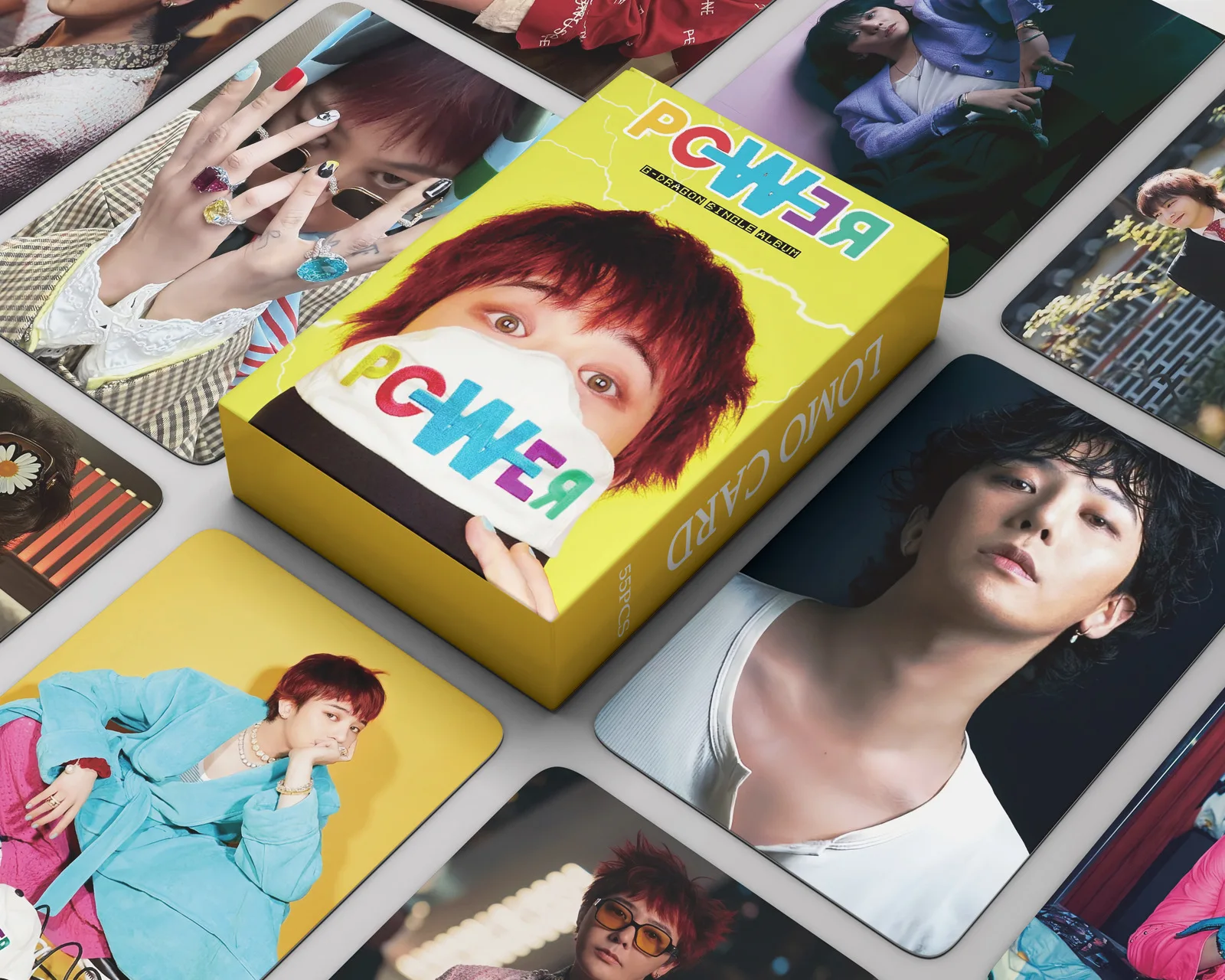 55pcs/Box G-dragon POWER photo cards rosie apt lomo cards  for boys girls gifts