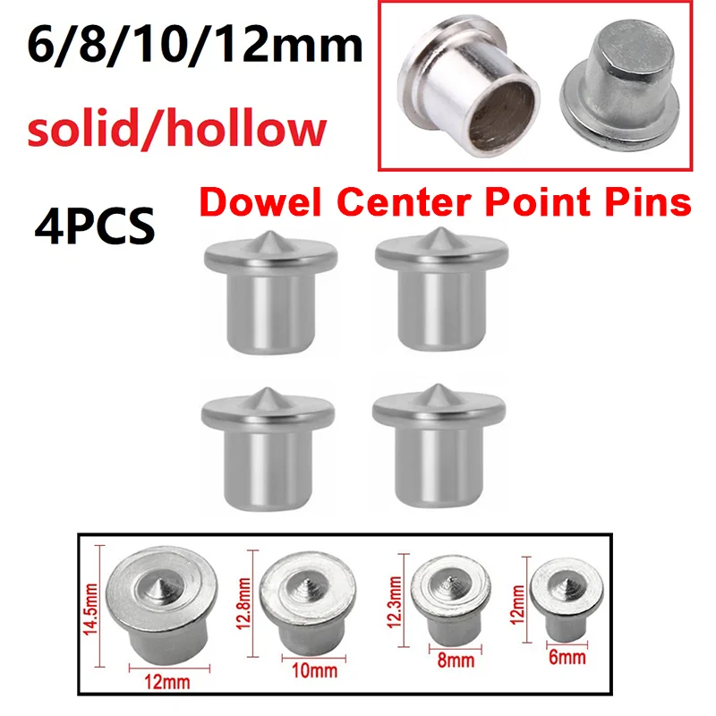 6/8/10/12mm Panel Furniture Positioning Carpentry Log Dowel Tips Round Log Pin Locator For Wood Pin Center Punching Accessories