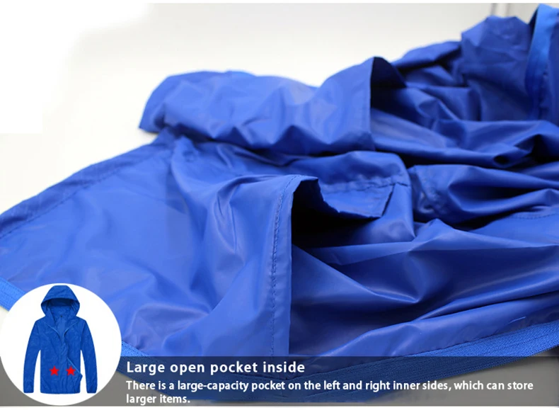 LNGXO Herren Damen Wanderjacke Unisex Wasserdicht Schnell trocknend Camping Windjacke Outdoor Trekking Klettern Regenmantel Anti-UV-Kleidung – Detail 24
