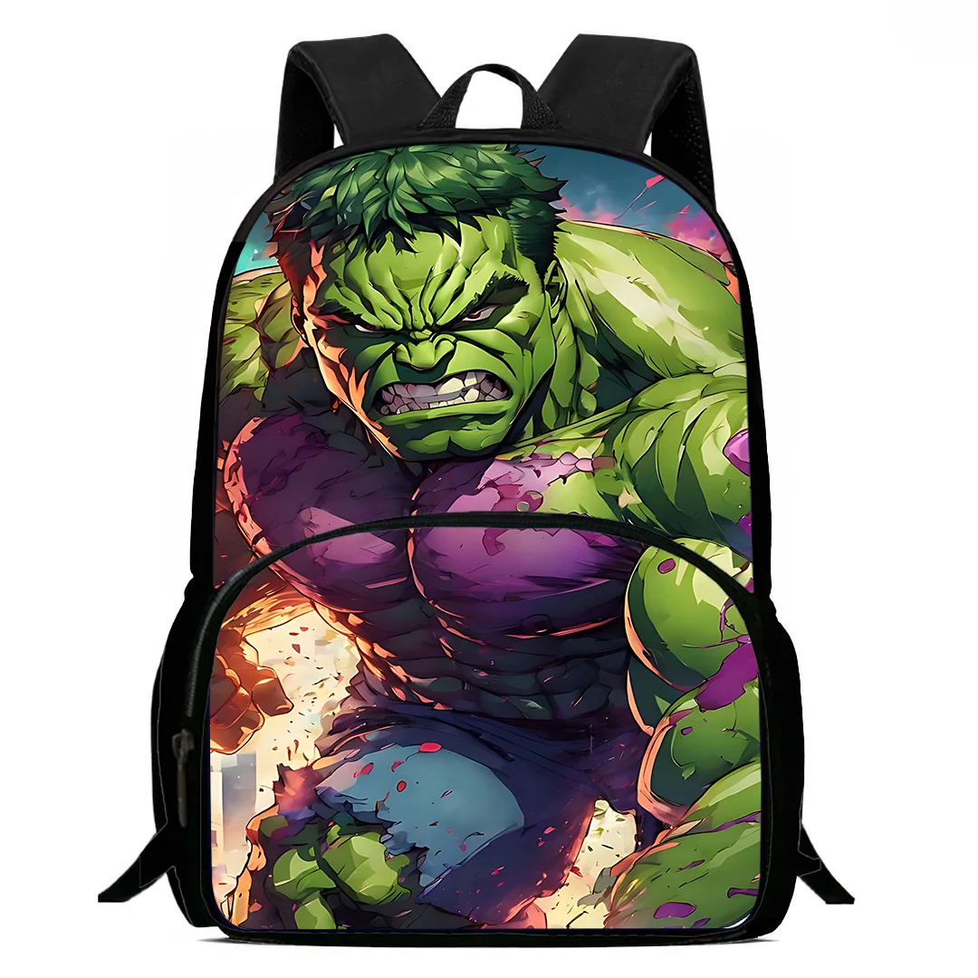 Marvel Angry Hulk Kids Backpacks Boys and Girls Student Birthday Gift Child School Bags Large Capacity Camping Durable Rucksack