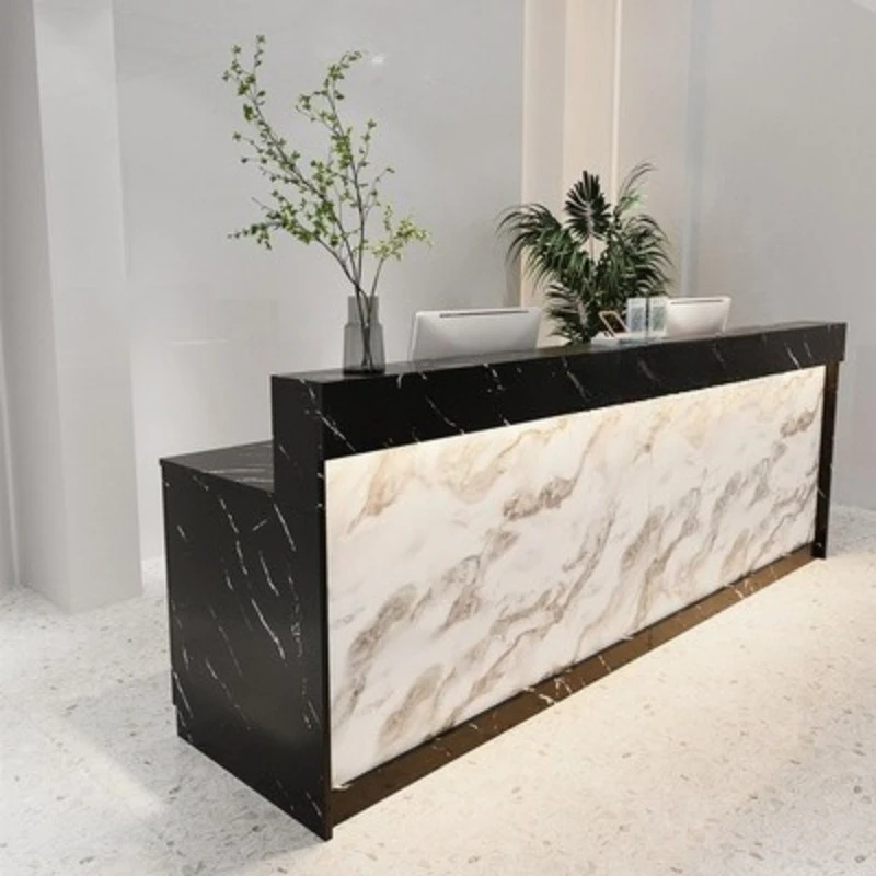 High-end Minimalist Reception Clothing Store Tea House Reception Beauty Salon Desks Office Furniture Banco Reception ZY40JDT