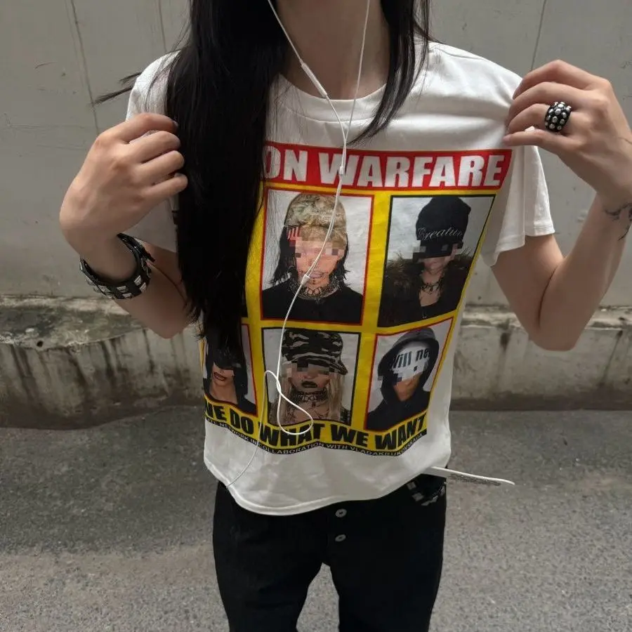 Poster Graphic T Shirts Harajuku Street Fashion 1990s Vintage Oversized T Shirt Couples Pro Choice Y2k Top Men Clothing