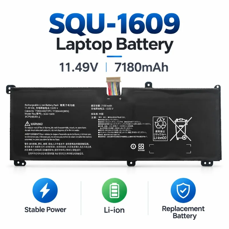 Laptop Replacement Battery for Thunderobot 911M 911S Dino X6 X7 X8 Hasee SQU-1609 SQU-1714 SQU-1713 Notebook Battery