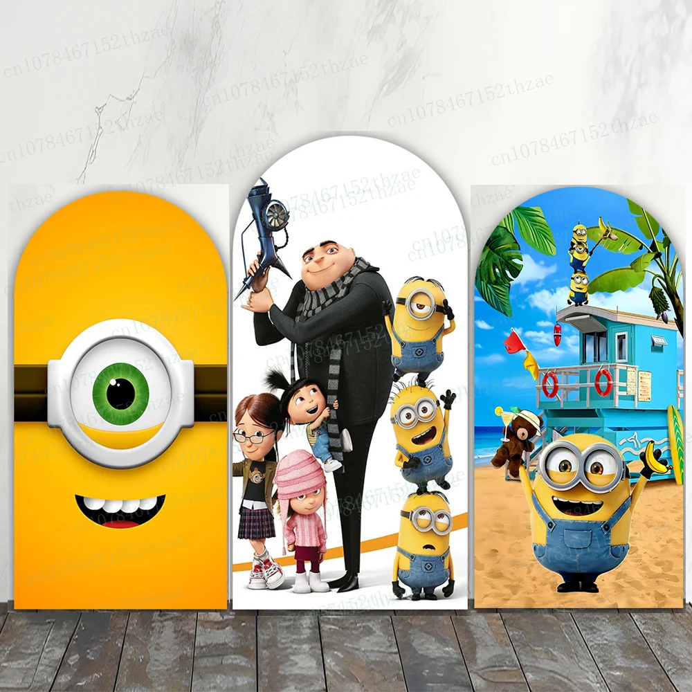 

Minions Birthday Party Photo Background Arch Photography Backdrop Baby Shower Photography Backdrop Decoration