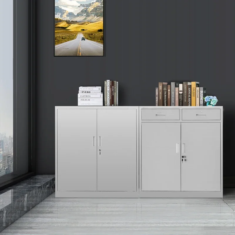 

Living room stainless steel freestanding locker glass door steel filing cabinet