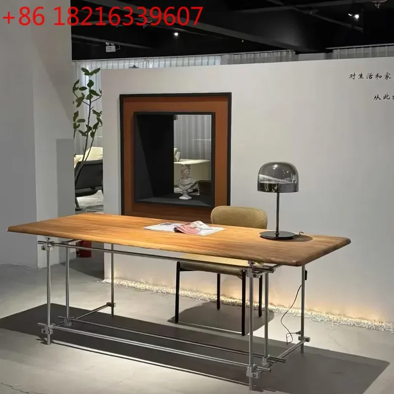 YAONordic Solid Wood Desk Home Study Rectangular Table Workbench Narrow Writing Desk for Living Room Bedroom Office Furniture