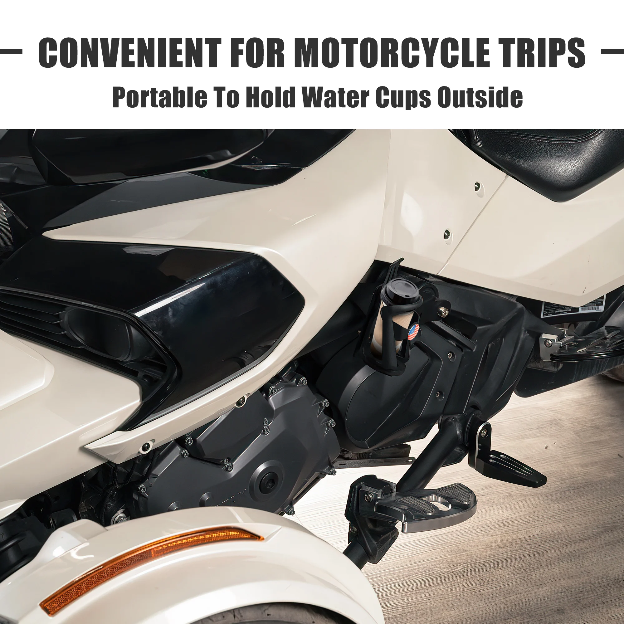 For Can-Am Spyder 20oz Cup Holder – Left Side Mount Beverage Holder for Motorcycles & Trikes