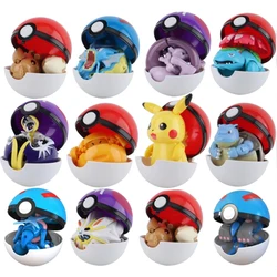 Anime Pokemon Figures Transformer Poke Ball Model Pikachu Charizard Blastoise Mewtwo Venusaur Gyarados Greninja Robot Toy Gift