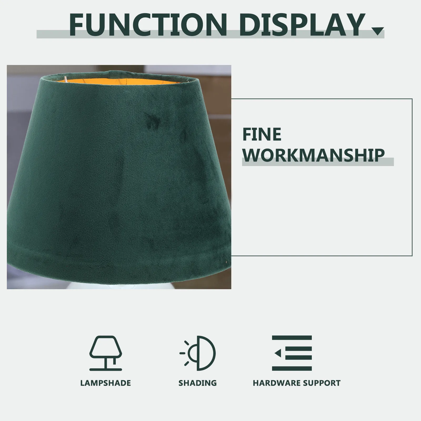 

1 шт. Золотой тканевый абажур, простой декоративный светильник для спальни, напольной или прикроватной лампы, аксессуар для домашнего освещения