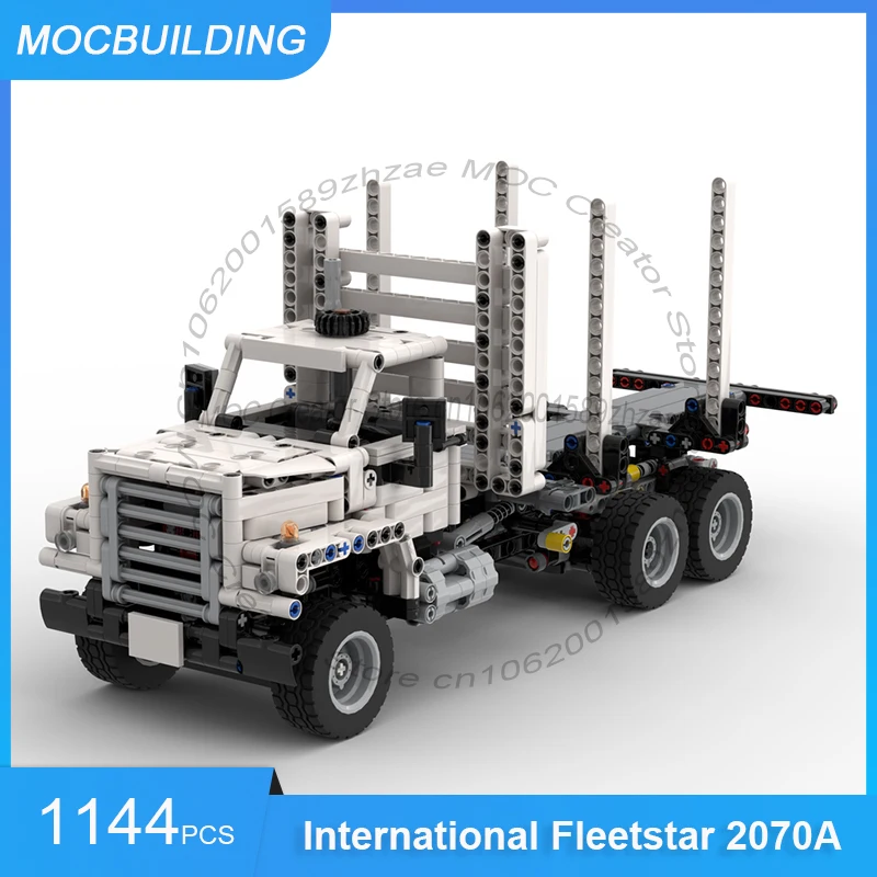 

Строительные блоки MOC Fleetstar 2070A, модель грузовика, сделай сам, сборка кирпичей, транспортная коллекция, дисплей, рождественские игрушки, подарки, 1144 шт.