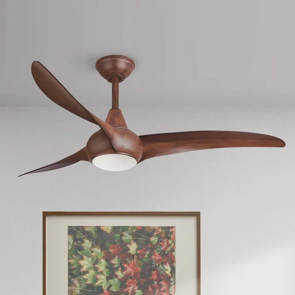 Ceiling fan, with light kit, brown finish,indoor ceiling fan for bedroom,living room,terrace, study, etc size 52