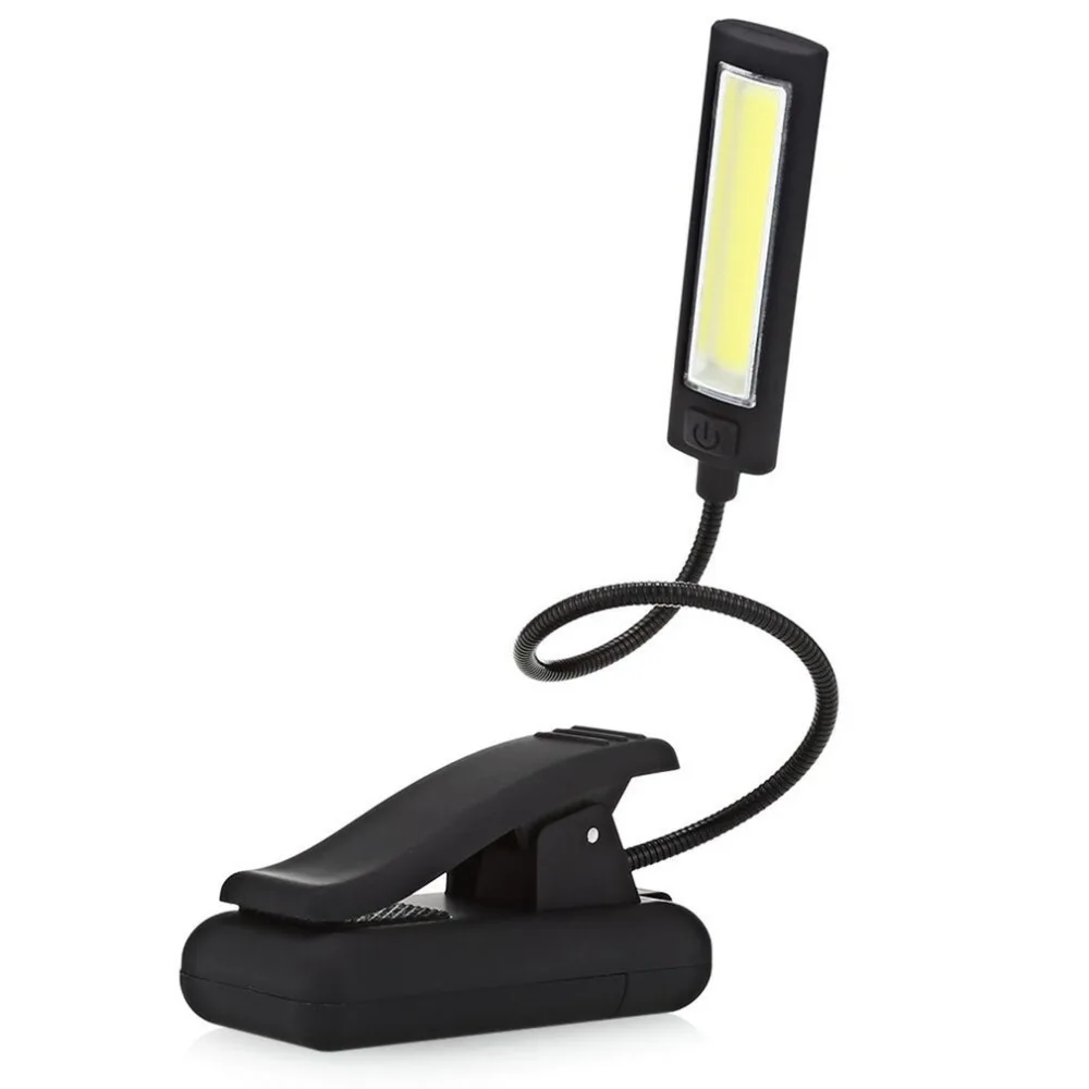 Luz LED de lectura con Clip regulable, luz nocturna portátil, 6W, USB, para ordenador portátil, Notebook, Piano, cabecera de cama, escritorio