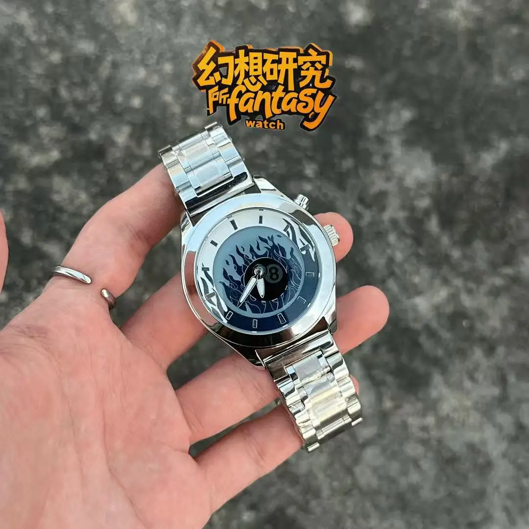 ساعة Y2K معهد الأبحاث الراقية لهب أصلي أسود ثمانية شاشة ديناميكية تكساس هولدم أربعة نمط الشارع الأمريكي #4