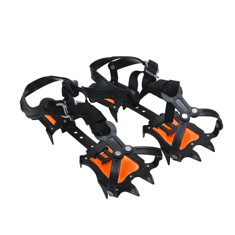 LTHW outdoor crampons anti-skid snow shoe cover winter spikes anti-drop manganese steel hiking professional grade snow mountain