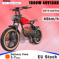 Electric Bike 1000W Motor 48V13AH Battery Retro Motorcycle Mountain E Bike Adult All-terrain 20*4 Inch Fat Tire Electric Bicycle