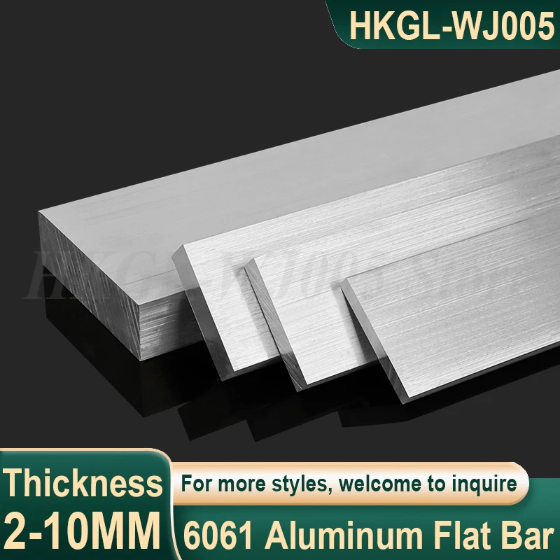 Thick 2-10mm 6061 Aluminum Flat Bar Plate Strip,Aluminum Block,Solid Rectangular Aluminum Bar,Aluminum Metal Plate Strip