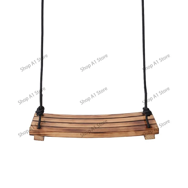 Solid wood swing outdoor indoor swing bedroom adult children single double board playground courtyard outdoor leisure