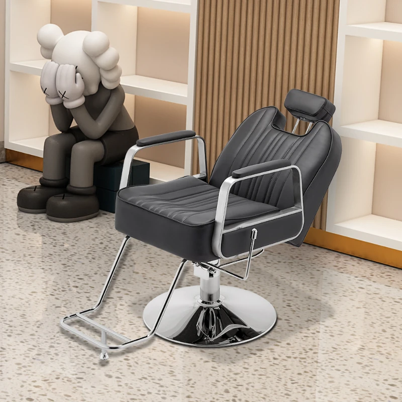 

High-end barber shop chair hair salon special barber shop can lift down the chair tide shop hairdressing salon haircut chair.