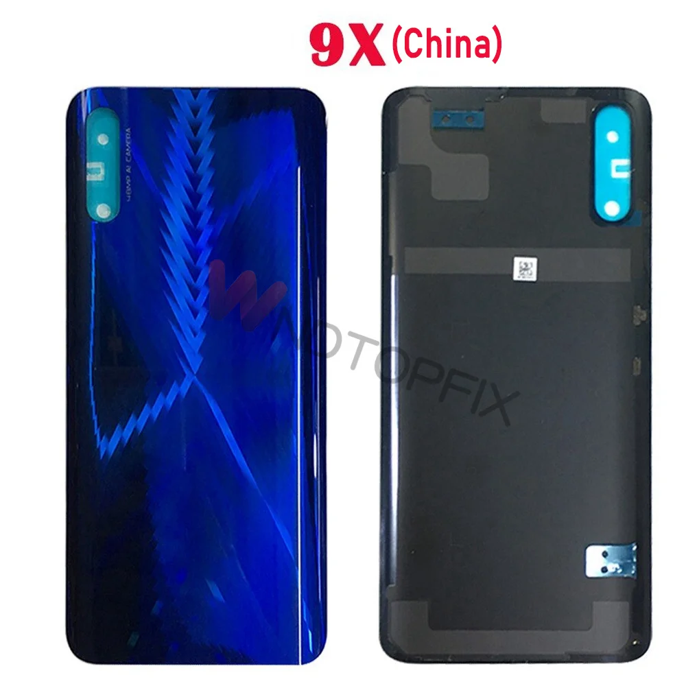 Achterglas Voor Huawei Honor 9x(China) Batterij Deksel Deur Achter Glazen Behuizing Vervangen Deel 9Xpro Voor Eer 9x Pro Back Cover