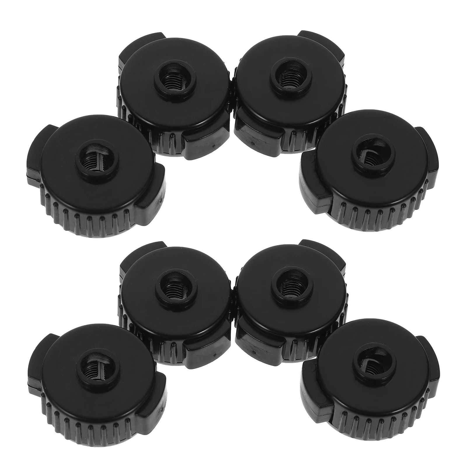 

8PCS Quick Release Cymbal Nuts Black Screw Fixing Buckle Drum Set Caps Easy Removal Sturdy Performance Percussion Accessories