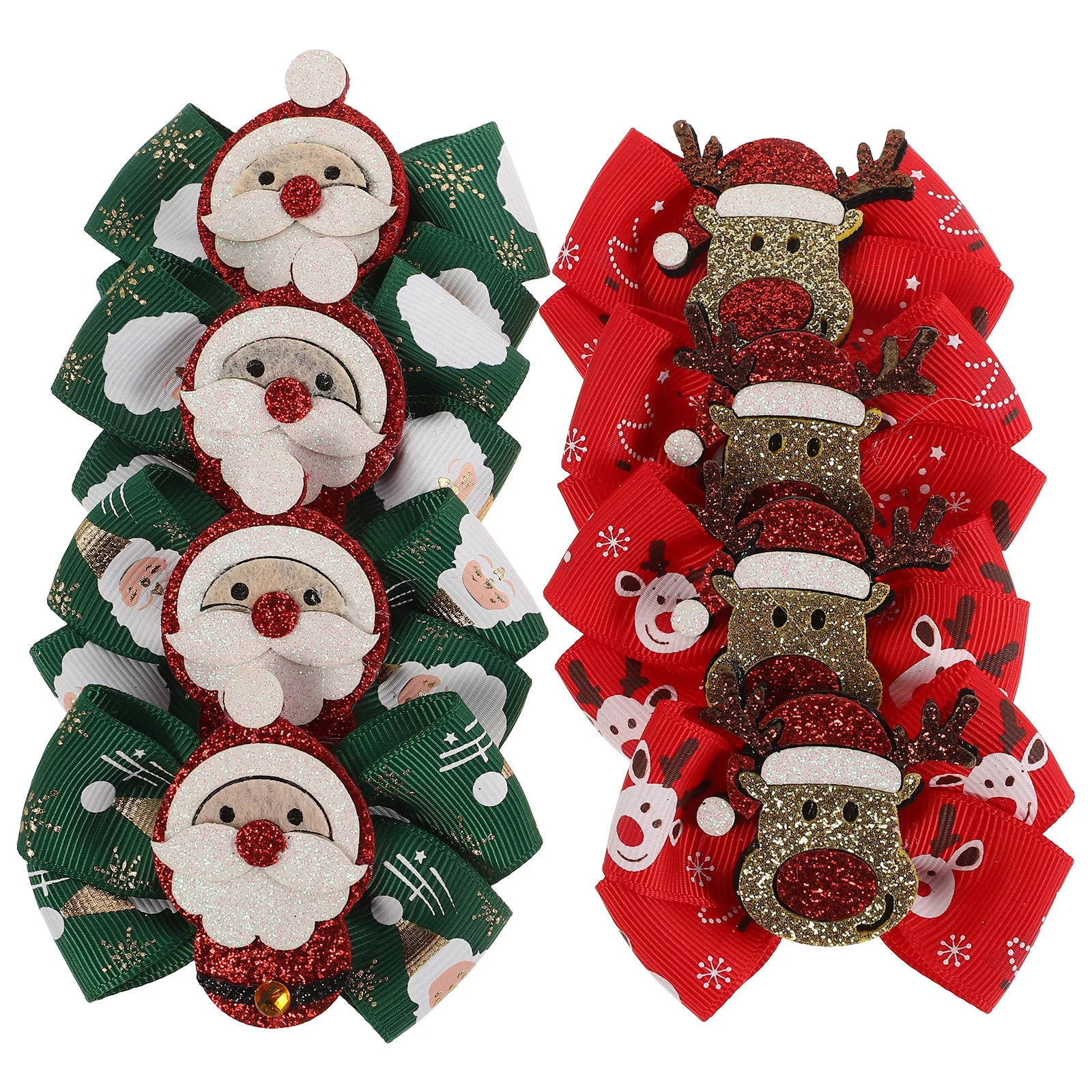 

8 Pcs 's Hairpin Christmas Pins Childrens Clip Accessories for Women Bows Clips