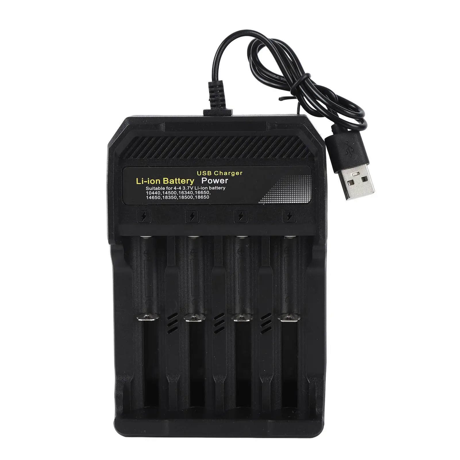 

18650 Li-ion Battery Charger - 4 Bay, Over/Undervoltage Protection for Safe for outdoor Travel