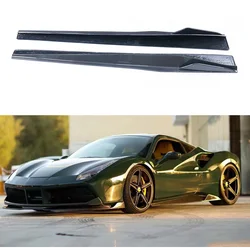 Gonne laterali in fibra di carbonio a secco kit carrozzeria per Ferrari 488 Supercar V Style kit carrozzeria porta laterale paraurti gonne estensione labbro