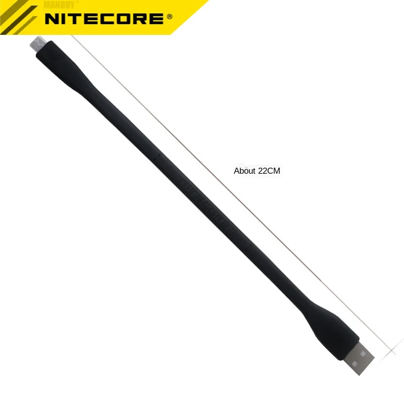 2024 Nitecore Micro-USB/ USB-C Flexible Stand Charging Cable For TUP Tube TIP THUMB TINI MH Series Flashlight T360 HC65 Headlamp