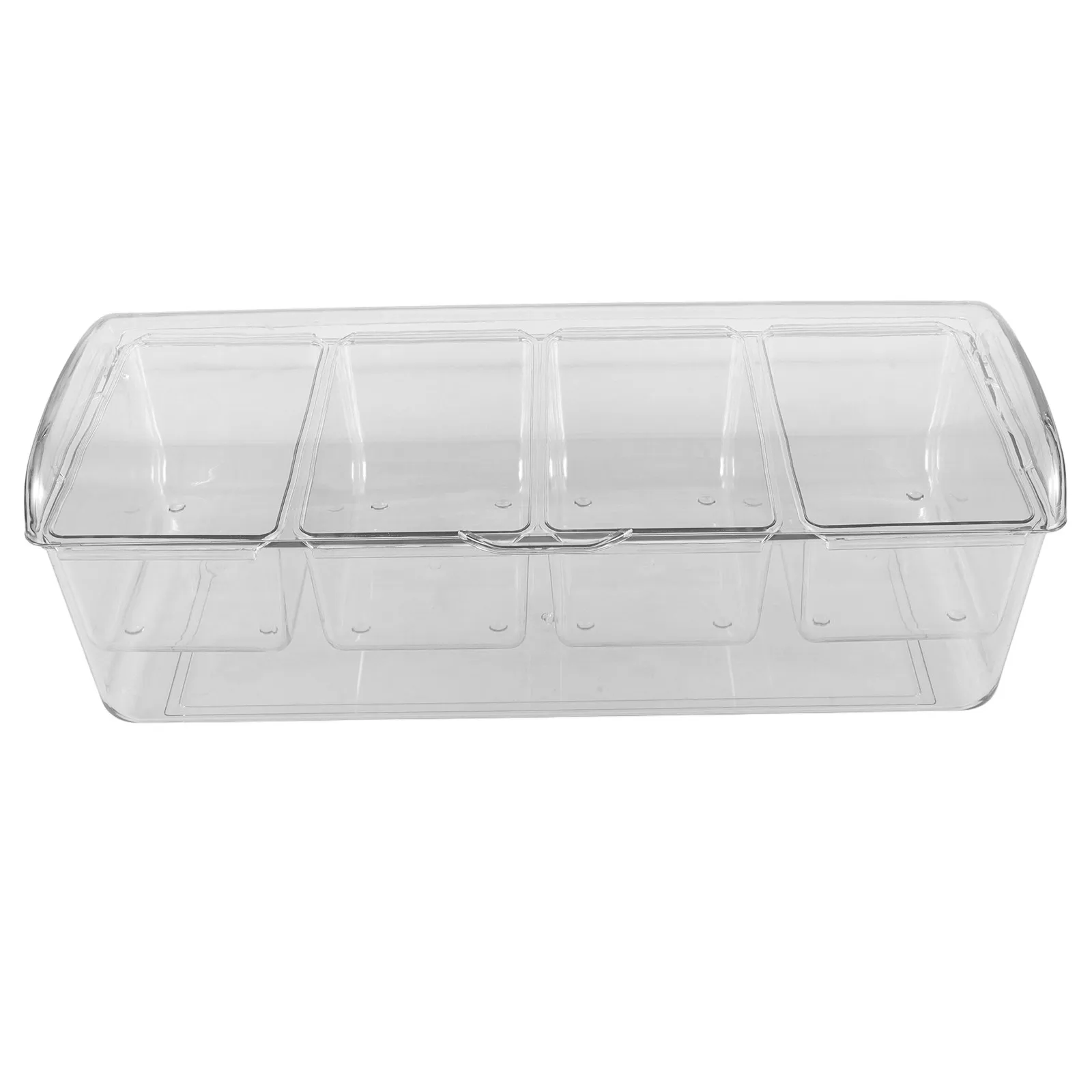 

Versatile Salad Storage Container Transparent Multi-Compartment Large Capacity Portable Chilled Box for Picnics Parties Bbqs