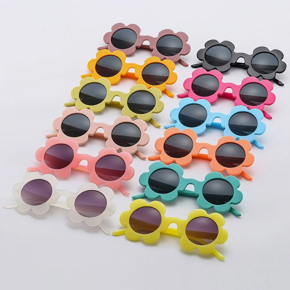 Retro runde Sonnenblume Sonnenbrille uv400 Schutz y2k Blumen schirme Sonnenbrille für neuartige Disco/Festival/Party/Musik festival