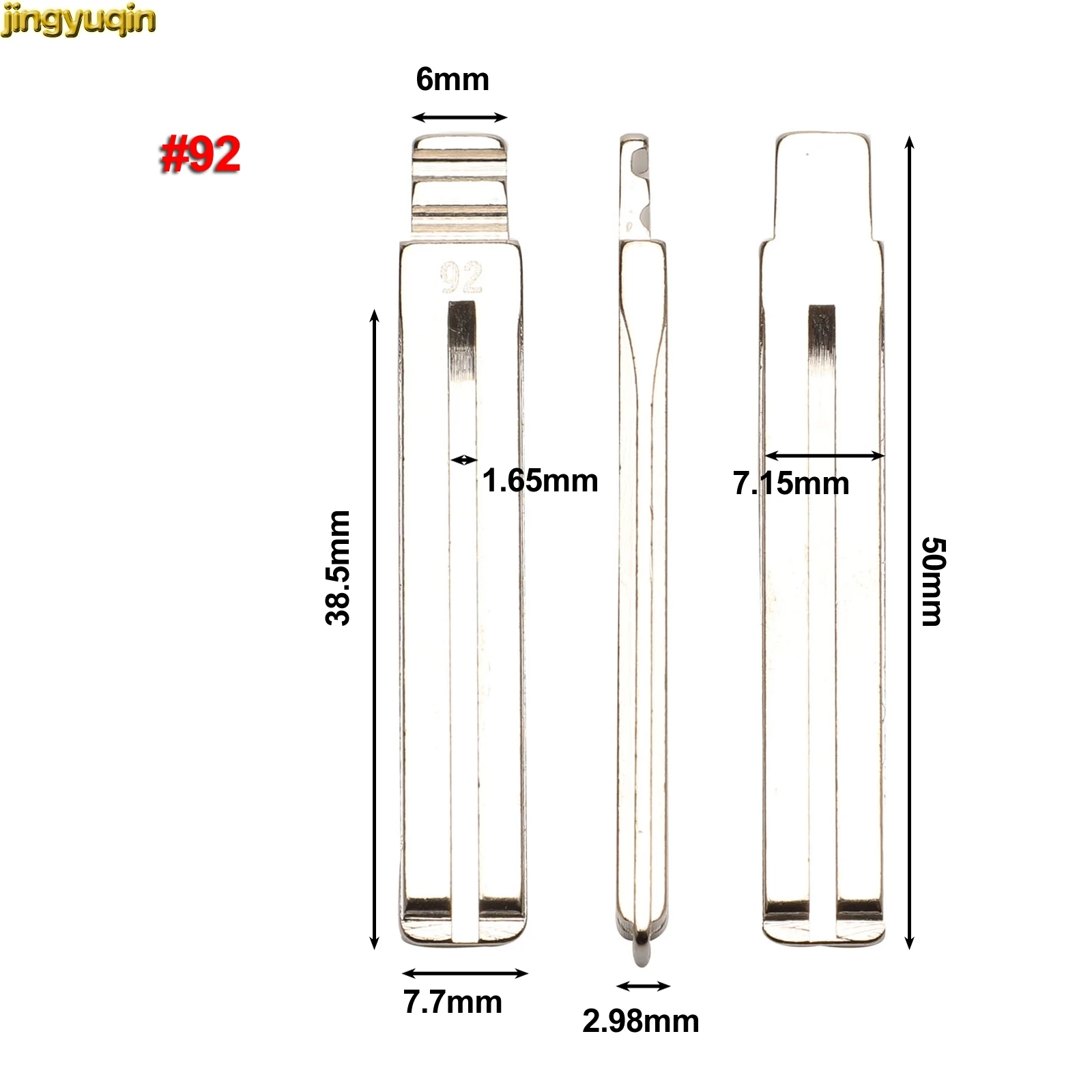 Jingyuqin No.92 137 Metal odwróć zdalny klucz samochodowy puste dla Ssangyong Actyon C200 Korando nowy S170 KYRON REXTON Uncut Switchblade