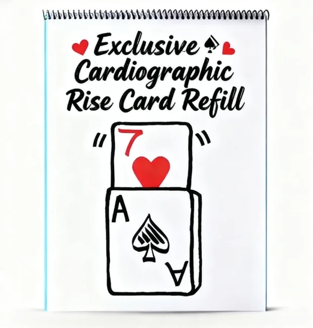 Exclusive Cardiographic Rise Card Refill (35.5x28cm) – Professional Stage Magic Trick Replacement Gimmick for Magicians