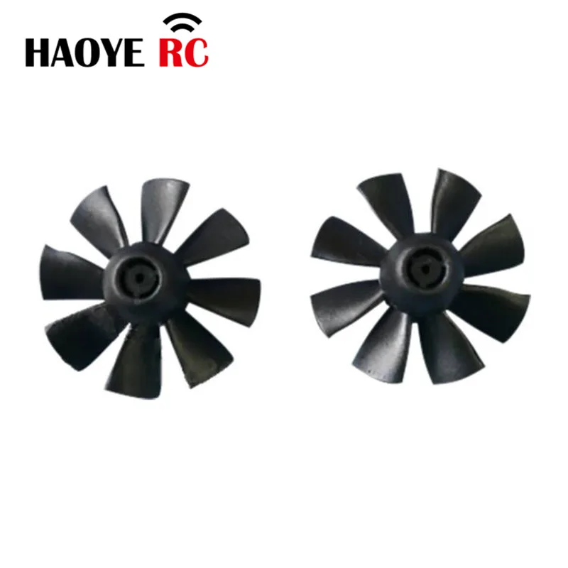 Haoye 1 Pair 8-Blade Diameter 40mm Ducted Fan Std Reverse (Integral Type) Use For RC Plane No Include D/F