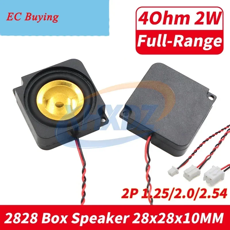 2PCS 2828 4 Ohm 2W Full Range Audio Portable Speaker 28MM 4R2W Mini Stereo Advertising Computer Box Loudspeaker 1.25 2.0 MM